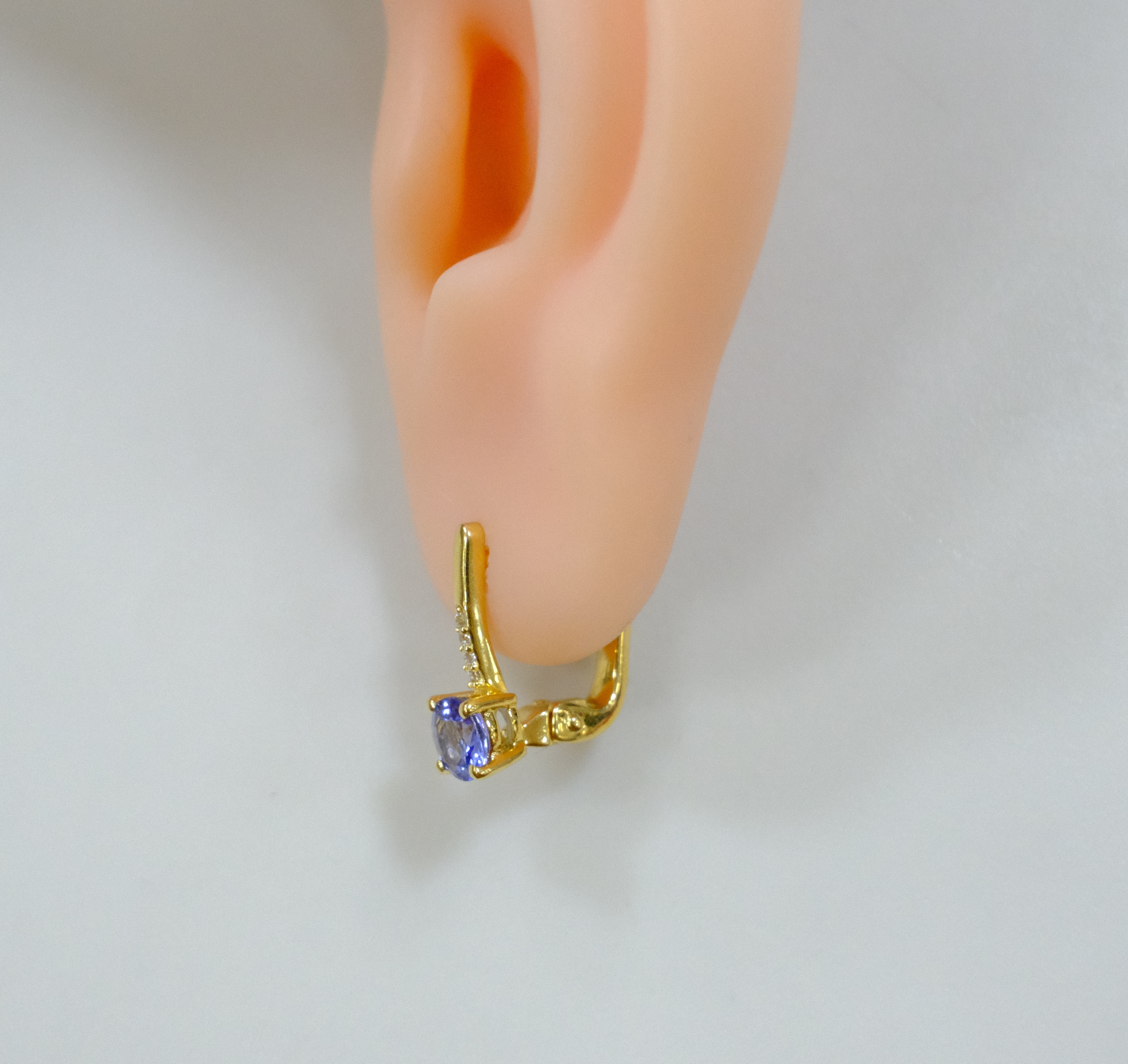 Серебряные серьги с танзанитами